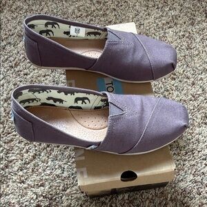 Stylish Gray Purple Women's Slip-On Shoes